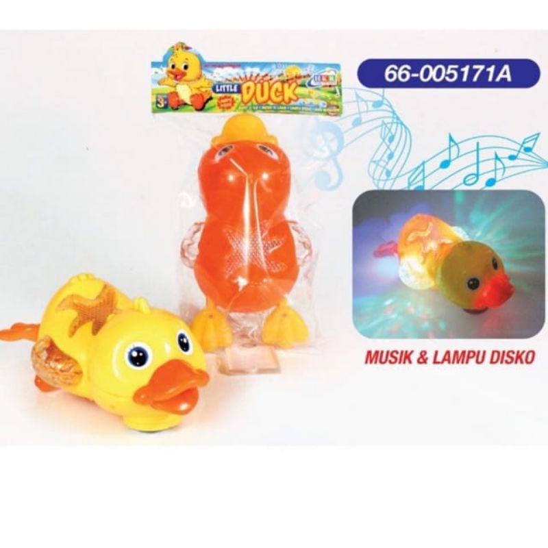 Mainan Anak bebek Lucu - Mainan Baterai Bebek lampu - PR17545 - Mainan Anak