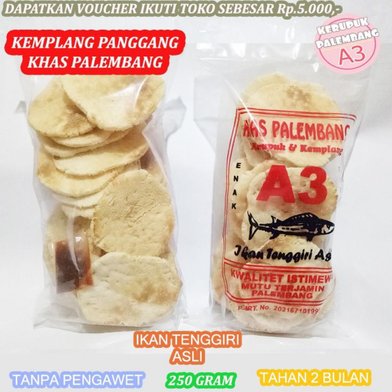 

KEMPLANG BAKAR IKAN TENGIRI KERUPUK KRUPUK A3 ASLI PALEMBANG FREE SAMBAL SAMBEL