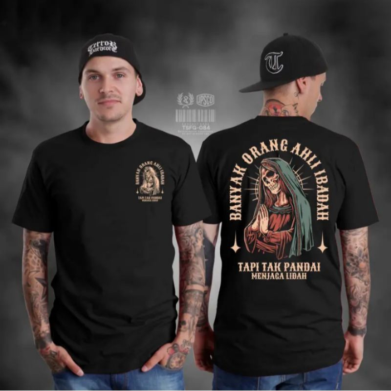 Baju Kaos Satanic Pria Lengan Pendek Murah Terbaru Kaos Pluralisme Cowok Distro Original Kata Kata