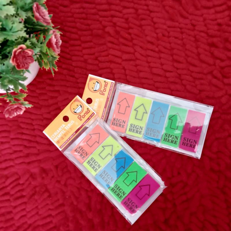 

stiker pembatas buku anti air