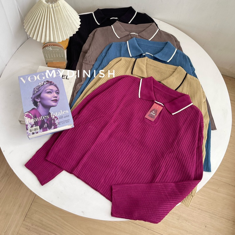 Zanna Polo Blouse - Atasan Blouse Wanita Berkerah