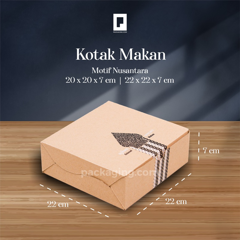 Box Nasi Motif NUSANTARA/Box Nasi uk.22x22x7/Kardus kue/Box Kue/Kardus nasi/Tempat nasi/Kardus Catri