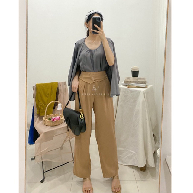 MONICA Pants / Loose Pants Trousers Wanita / Celana Kerja P18