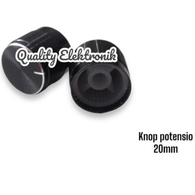 KNOP PUTERAN MIXER POTENSIO 20mm 14mm WARNA HITAM