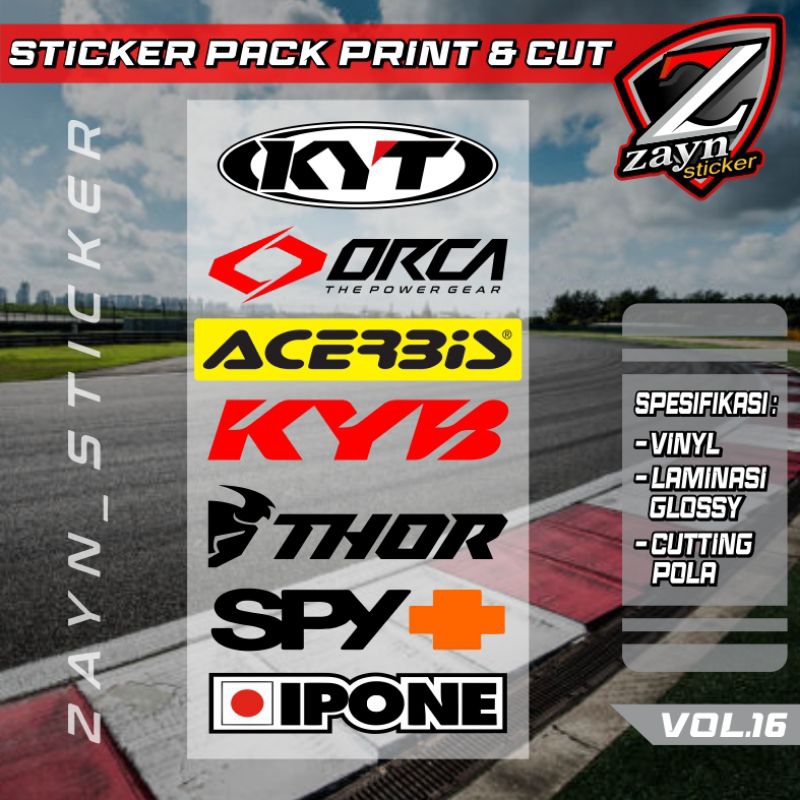 STICKER STICKER PACK PAK SPONSOR RACING KYB ORCA IPHONE DLL + CUTTING VOL16