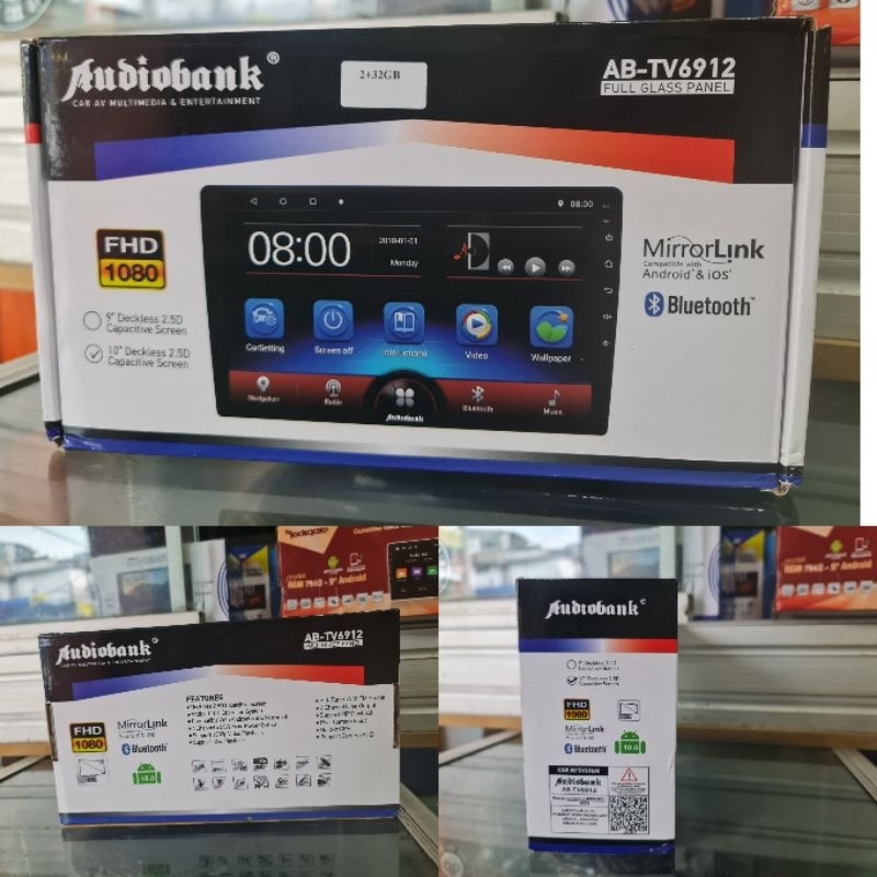 Head Unit Android 9inch Audiobank AB-TV6912 ram 2 / 32Gb