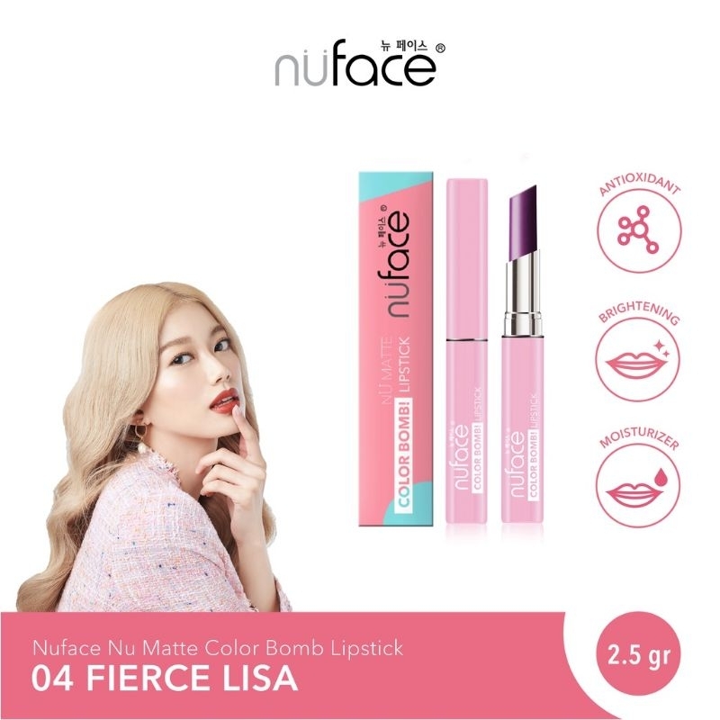 Nuface Nu Matte Color Bomb LipstickOriginal 100%