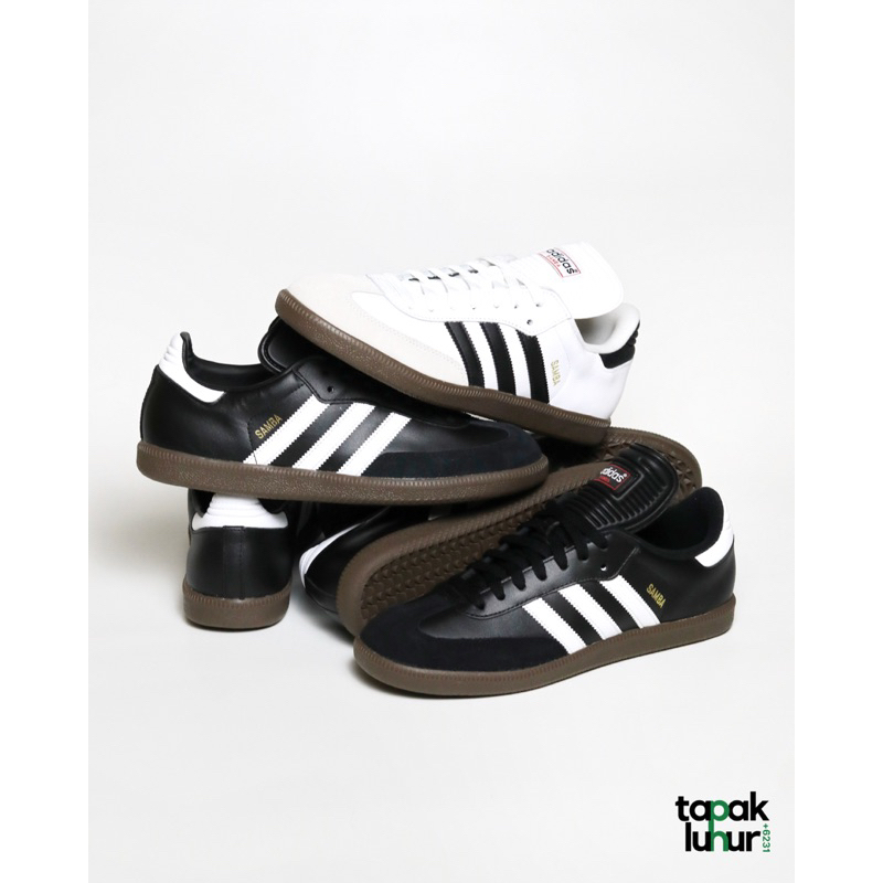 SEPATU SNEAKERS PRIA || ADIDAS SAMBA CLASSIC HIGH LOW TOUNGE WHITE BLACK SKU 034563 772109 0190000 O
