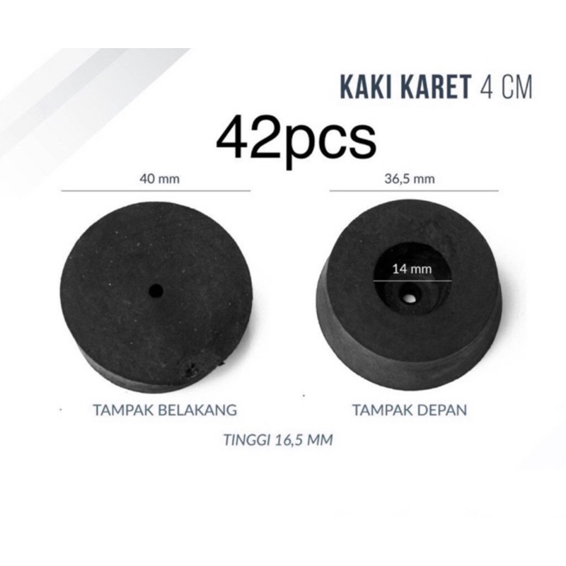 Kaki Karet 4 cm (PVC) untuk Salon Speaker / Box Power / Amplifier / Hardcase / Sofa / Pintu