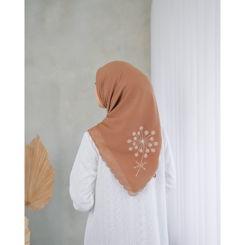 Koyu Hijab Beauty Lace Embroidery Dandelion