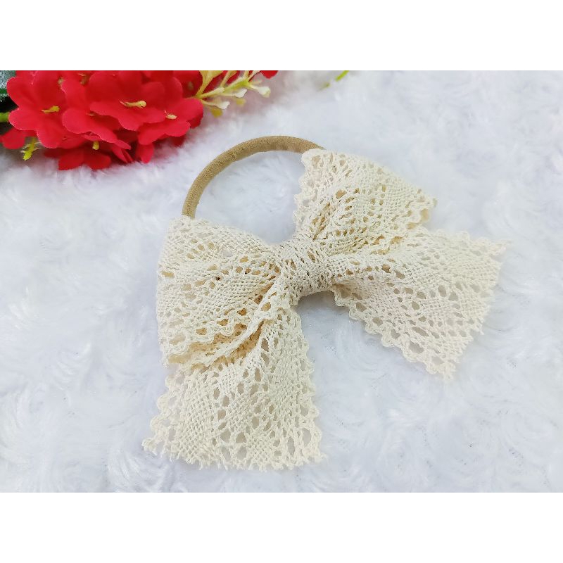 Baby Headband Renda Cream