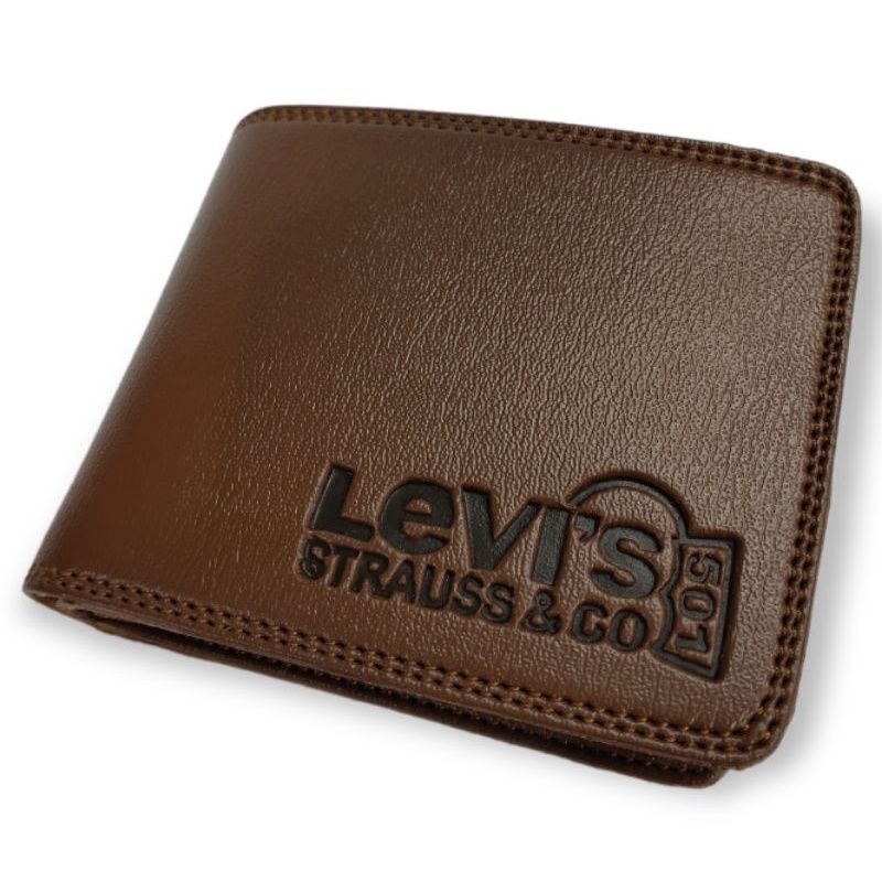 Dompet kulit levis pria murah keren slot kartu banyak