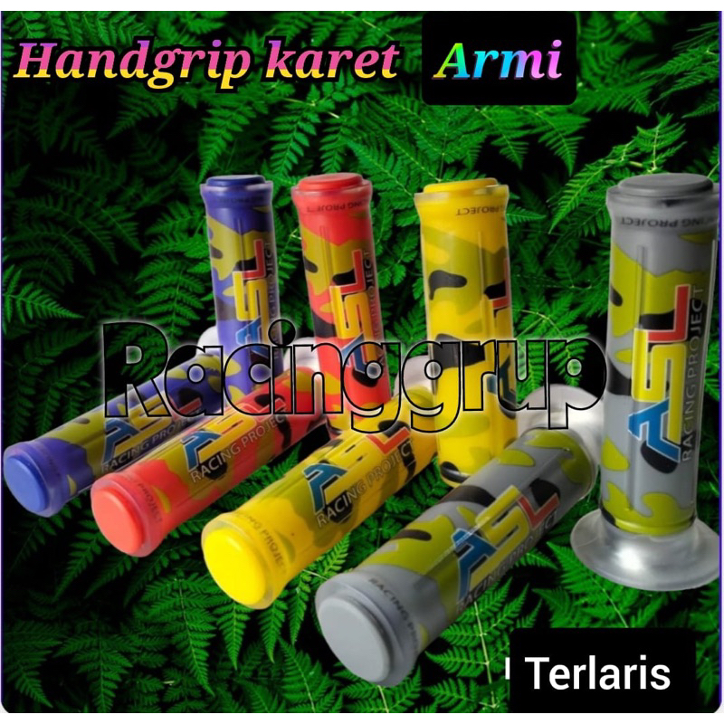 Handgrip grip motif army loreng enak di genggam universal bisa untuk semua motor honda yamaha suzuki dll free tutup lubang grip