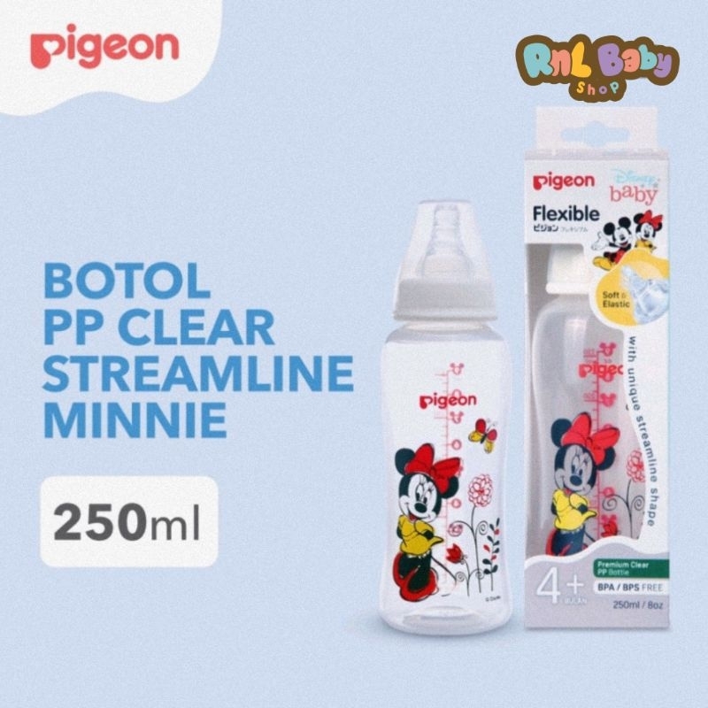 Pigeon Botol Susu 250 ml Streamline Disney Flexible Motif Minnie