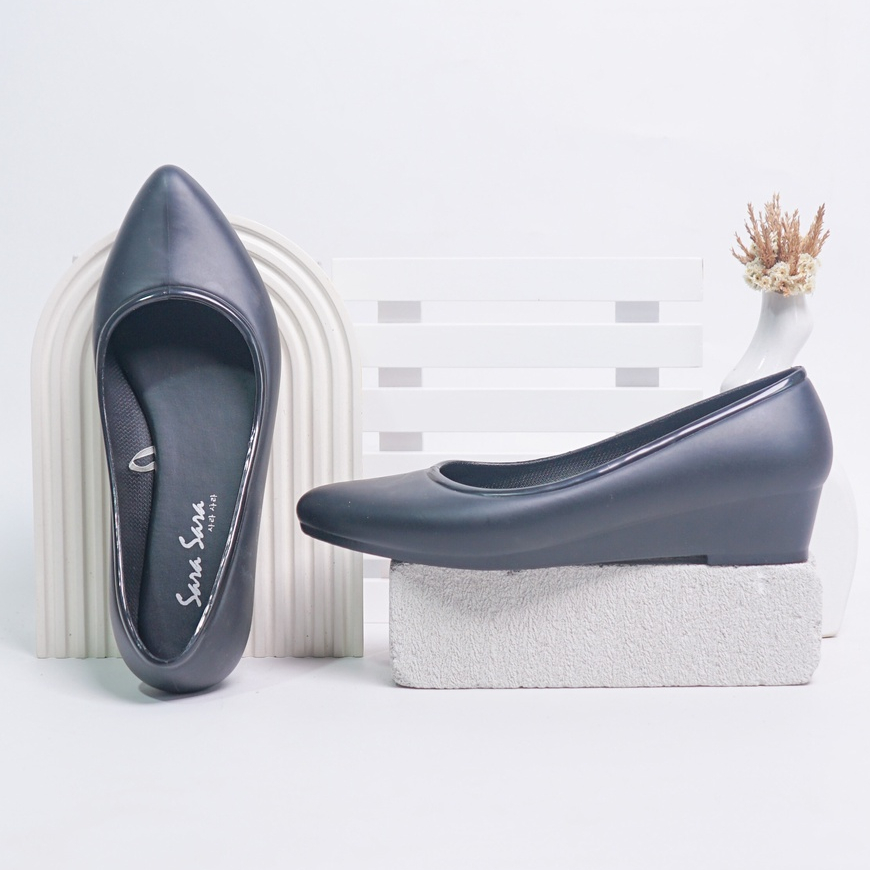 SARA SARA STORE - Flat Shoes RAINBOW All Colors | sepatu kerja kantoran wanita motif polos hak sedan