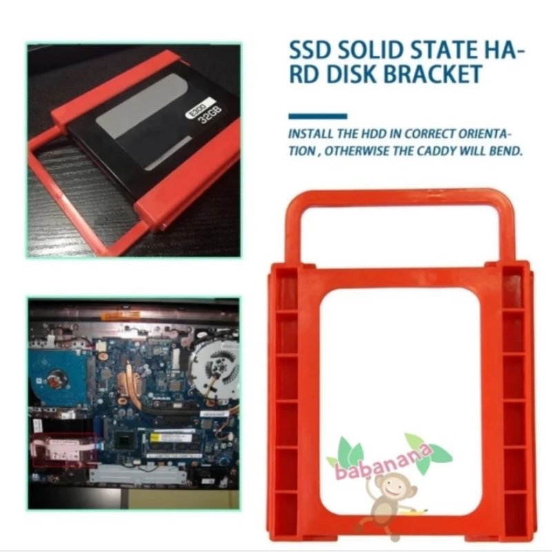 SSD HDD Bracket 3.5 to 2.5 Adaptor Hardisk Internal Docking Plastik