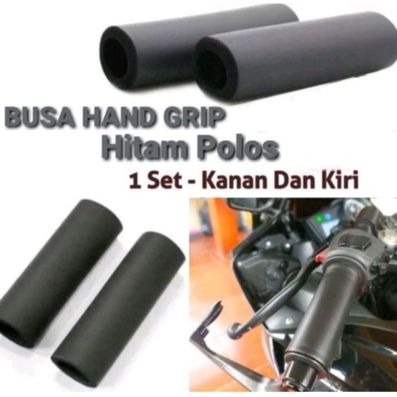 BUSA HANDGRIP STANG / BUSA HANDFAT MOTOR / SPON HANDGRIP STANG HITAM POLOS UNIVERSAL