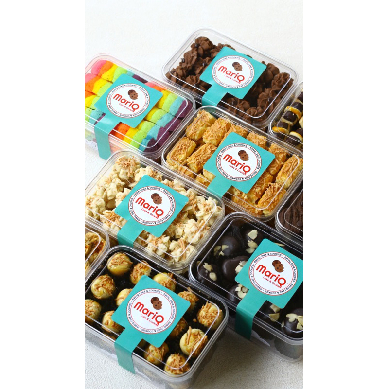 

MARIQ COOKIES. ANEKA MACAM KUE KERING (KAASSTANGELS, NASTAR, COKLAT ALMOND, ALMOND COOKIES, COKLAT STICK, SPICY CORNFLEK CHEESE, LIDAH KUCING, CHOCOCHIP, PUTRI SALJU)