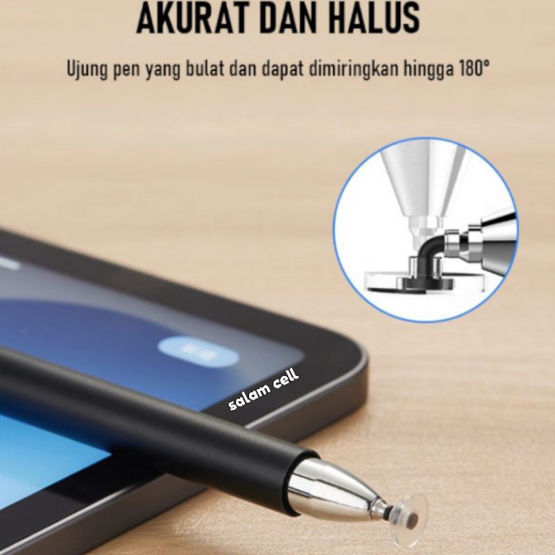 STYLUS PEN Robot RSP02 Universal 2 in 1 Capacitive for Mobile and Tablet PC ORIGINAL garansi Resmi