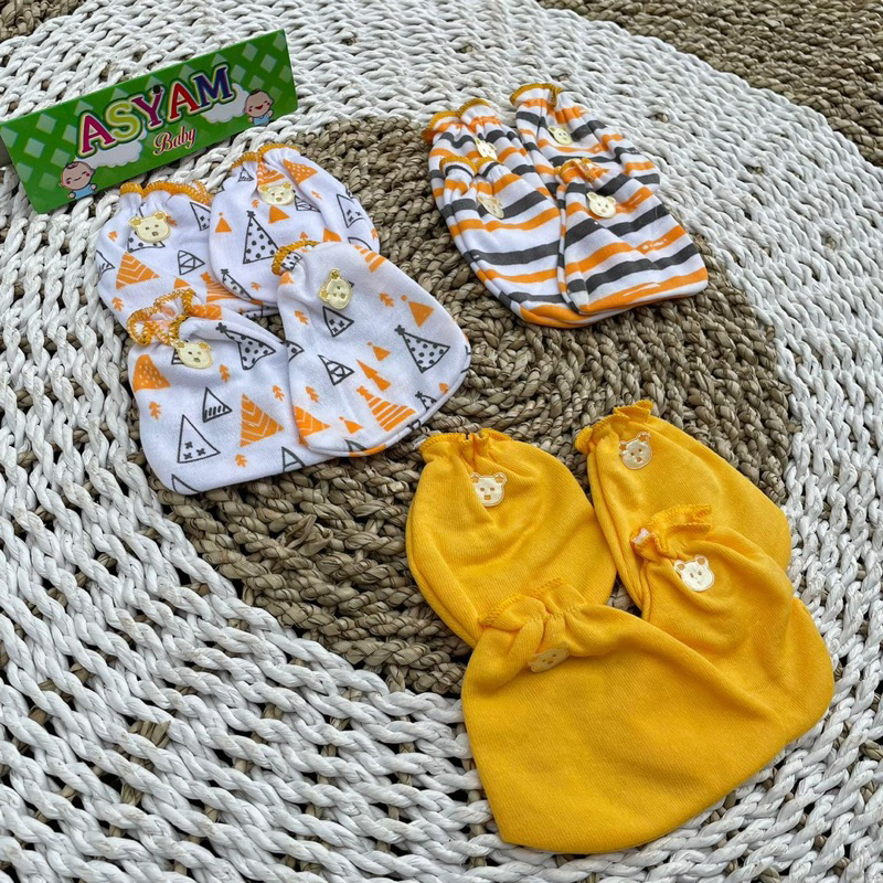 3 Pasang Sarung Tangan Kaki Sarung Tangan Sablon Sartaki bayi kaos kaki bayi DNW BABY