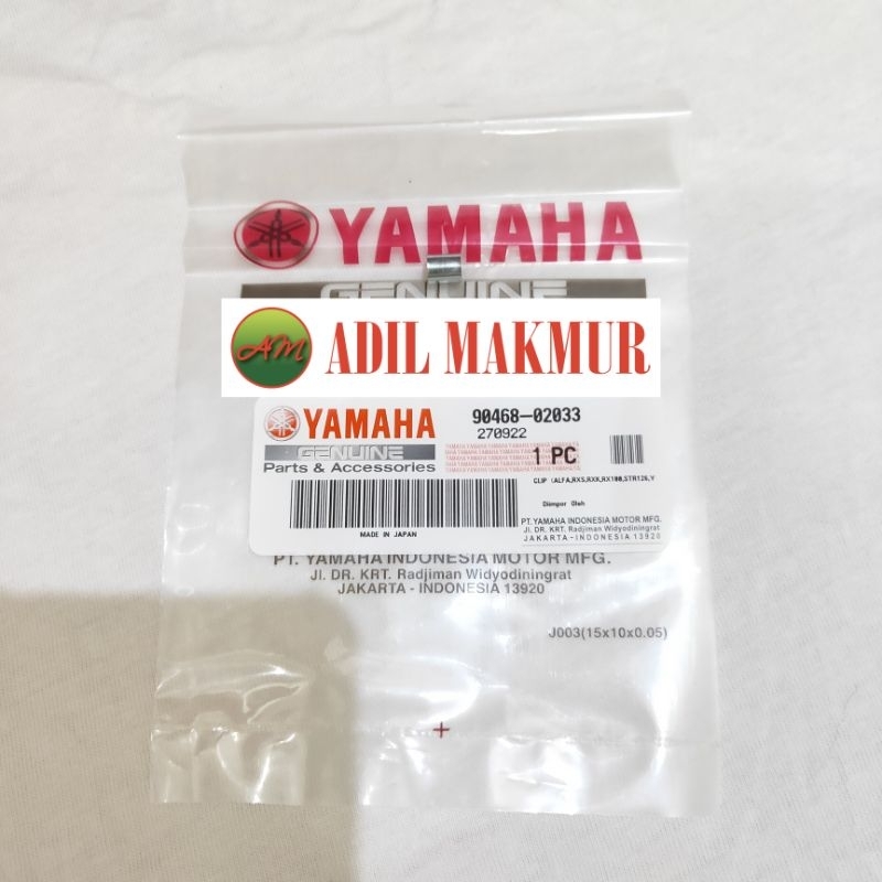 KLIP CLIP SELANG POMPA OLI SAMPING KECIL RX KING F1ZR F1Z 90468-02033 ASLI ORIGINAL YAMAHA