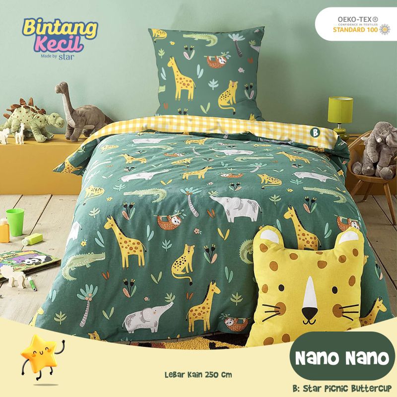 Sprei Set Katun Lokal FREE KARET ANTI GESER - NANO NANO