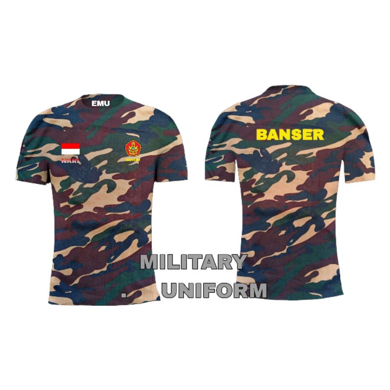 kaos banser pendek kaos oblong loreng Banser sablon