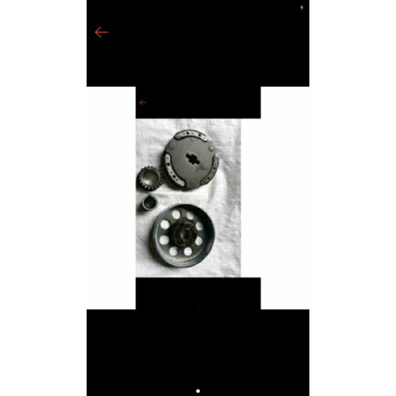 mangkok ganda plus kampas suzuki rc bravo kristal tornado