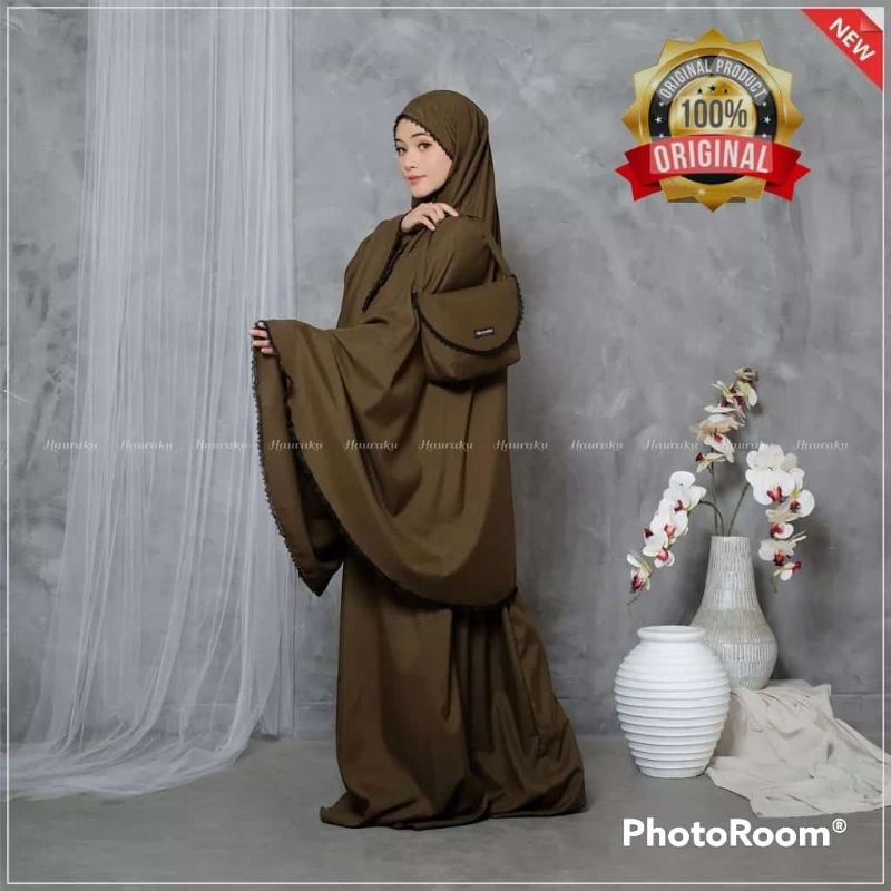 Mukena 3in1 Traveling Dewasa Bahan Katun Lembut