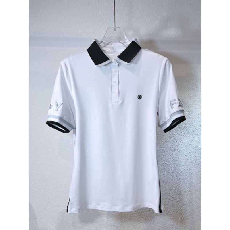 gfore g/fore ladies basic polo embroidery baju golf wanita