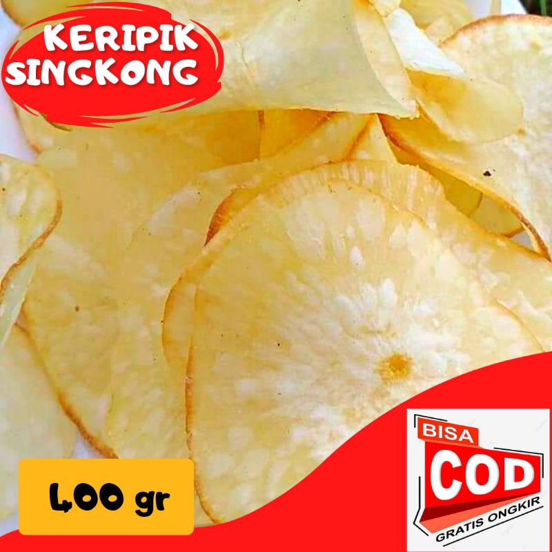 

Keripik Singkong Kiloan - Keripik Singkong Original Asin Gurih Renyah 400 gr