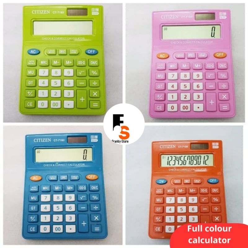 

Kalkulator Calculator Ct 719ii Warna Warni 12 Digit Chek Ulang Murah Berkualitas