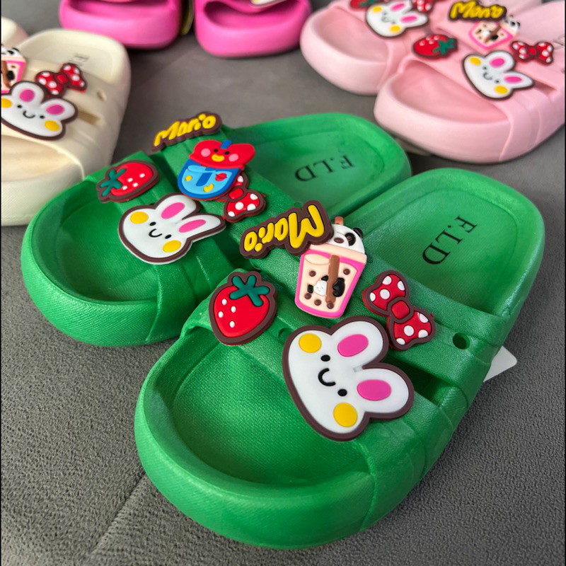 SANDAL SLOP JELLY ANAK BABY KIDS IMPORT KELINCI RABBIT FULL KARET LUCU