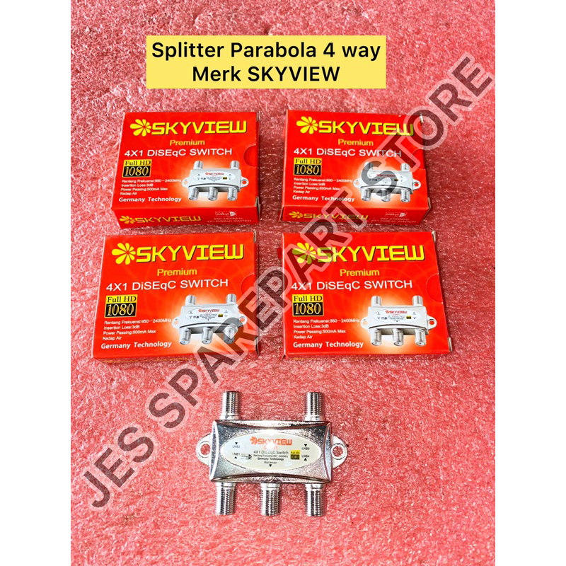 SPLITTER PARABOLA 4 WAY MERK SKYVIEW
