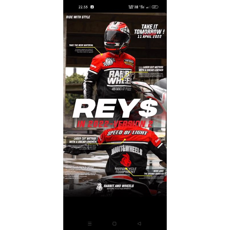 Rabbit and wheels reys ori