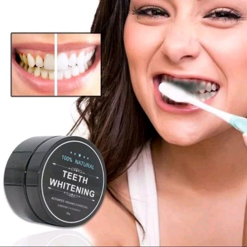 PEMUTIH GIGI TEETH WHITENING CHARCOAL POWDER