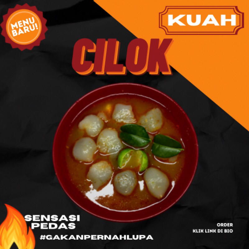 

Cilok Kuah isi Keju mozarella/Cilok goang murah/enak/pedas