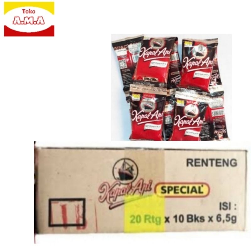 

[Harga Grosir] Kopi bubuk Kapal api hitam special kecil 1 karton isi 20 renteng