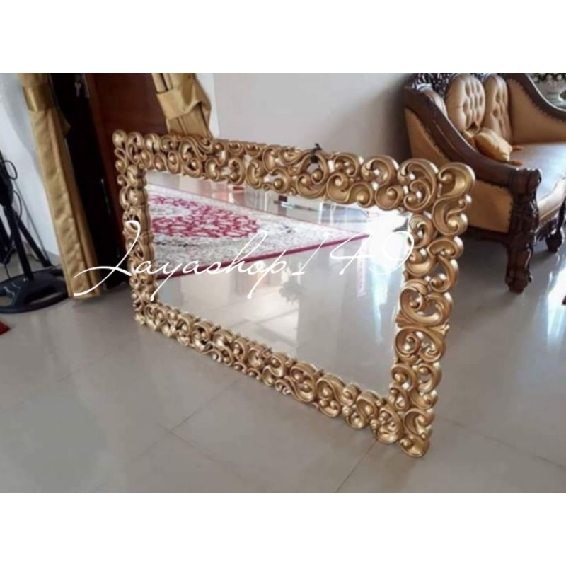 Cermin Panjang Dinding Minimalis Jati