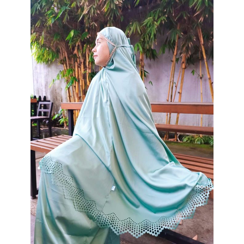 Mukena SILK ARMANY Lasercut Boba