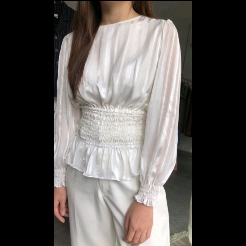 Korean Fashon Style Blouse Keira Glitter Top By Oudre