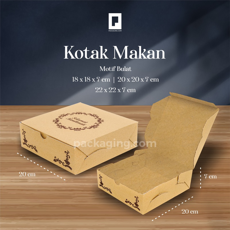 Box Nasi uk.20x20x7/Kardus kue/Box Kue/Kardus nasi/Tempat nasi/Kardus Catring/R10k/uk.20x20x7