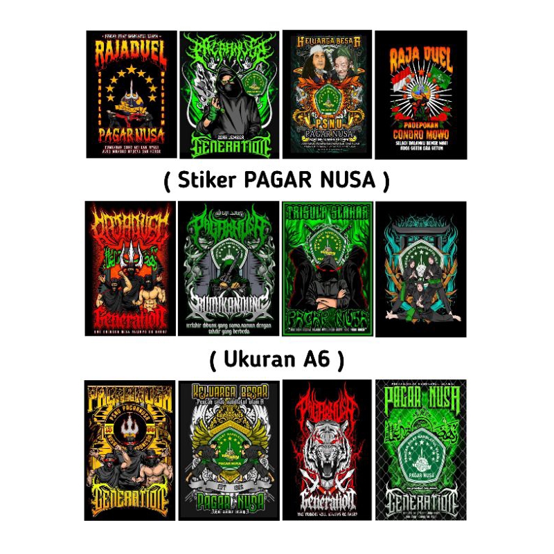 

Stiker pencak silat pagar nusa || Stiker pagar nusa ukuran A6