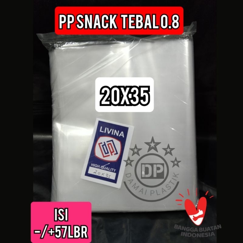 Kantong Plastik PP Snack Tebal 0.8 PP Kerupuk Keripik 0,8 Ukuran 22x40 20x30 17x30 17x35 25x40 18x25 18x30 20x35 15x30 15x25 25x35 18x25 12x20 12x25