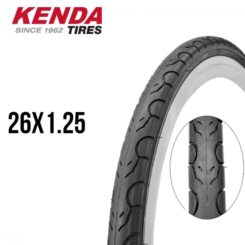 Ban Luar Kenda 26 x 1.25 559 Kwest Hitam Polos 26x1.25