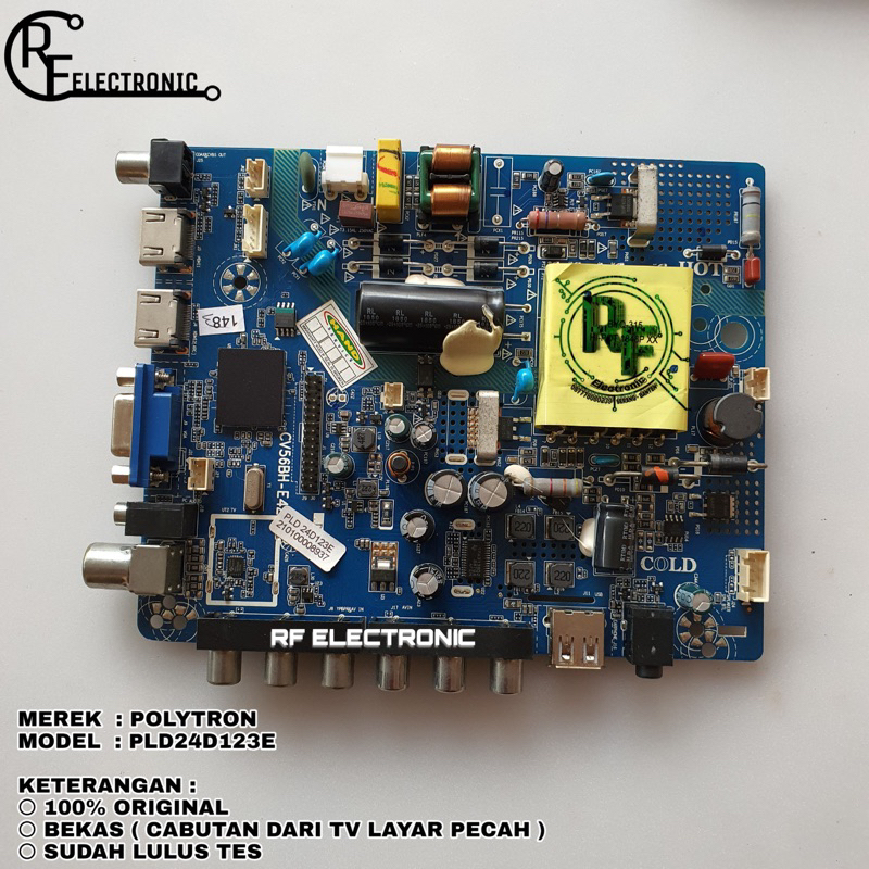 Mainboard TV LED POLYTRON PLD 24D123E Mainboard TV POLYTRON PLD24D123E Mainboard POLYTRON 24D123E Ma