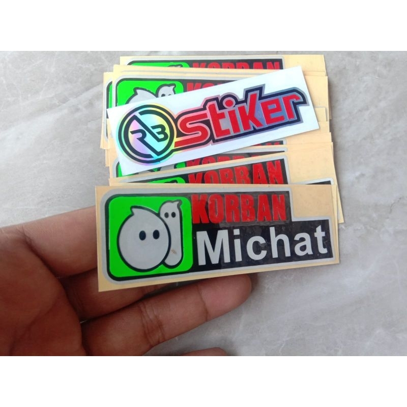 Sticker korban michat cutting