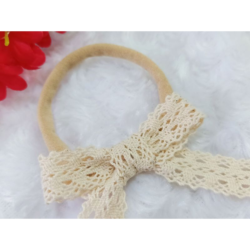 Baby Headband Renda Cream Mini