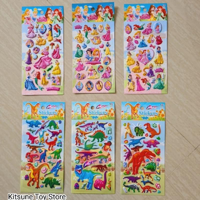 

Sticker 3D Princess Dinosaurs - Stiker Putri Dino Dinosaurus Timbul