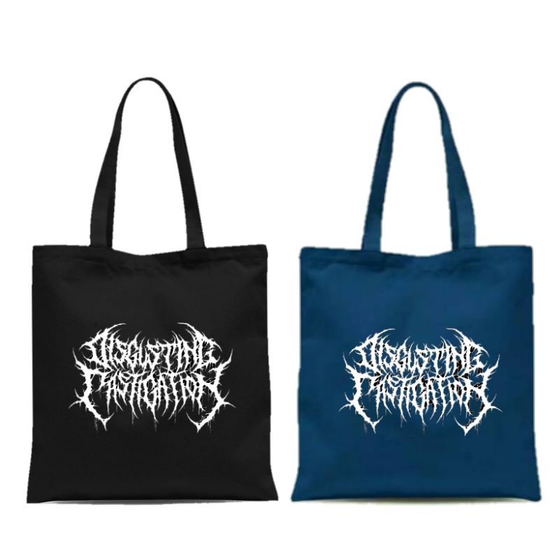 TOTEBAG KANVAS PRIA WANITA DISGUSTING CASTIGATION METAL TERMURAH